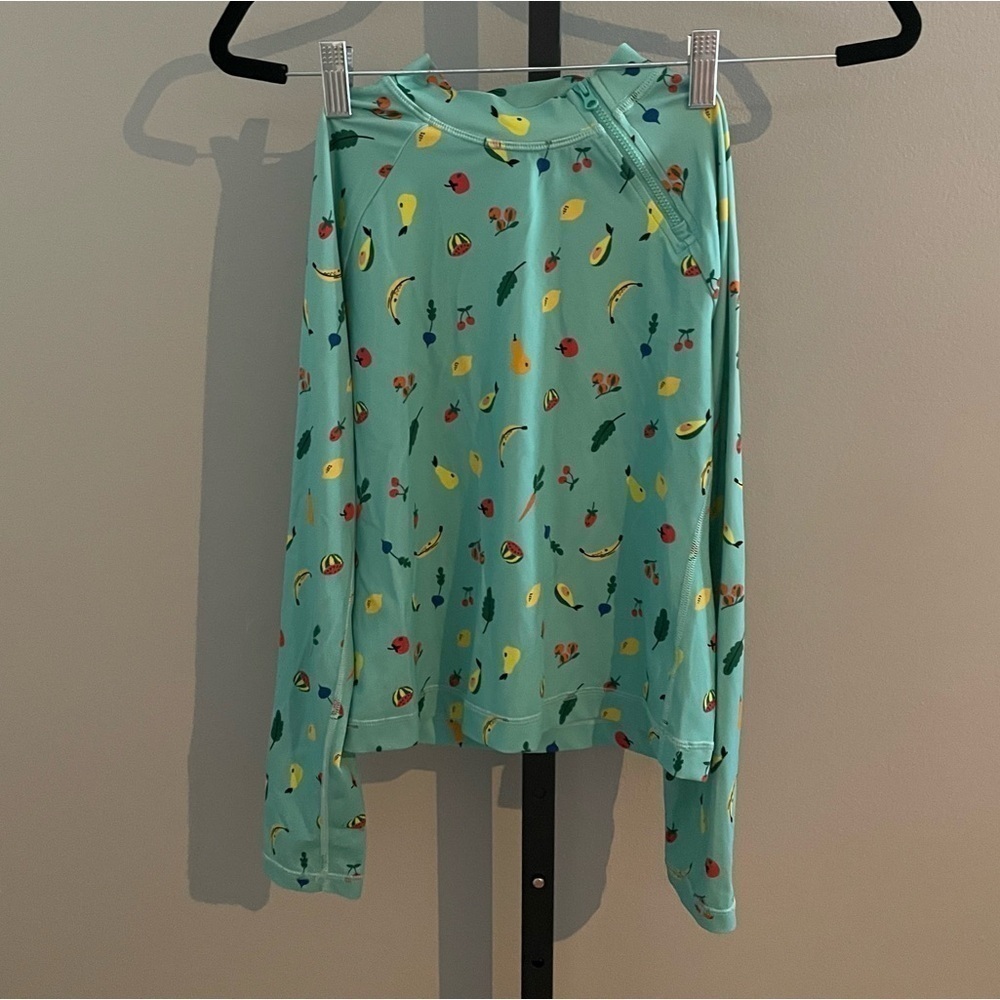 Hanna Andersson Fruit and Veggie Printed Long Sleeve Rash Guard Size 12